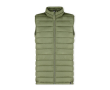 Water- en winddichte polyester bodywarmer RPET MKT Rostol kleur miliair groen