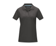 Biokatoen piqué polo voor dames GOTS 180 g/m2 Elevate NXT kleur donkergrijs