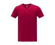 Katoenen heren-T-shirt met V-hals 160 g/m2 Elevate Life kleur rood