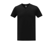 Katoenen heren-T-shirt met V-hals 160 g/m2 Elevate Life kleur zwart