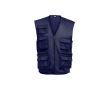 Bodywarmer van polyester en katoen THC PIXEL 200 g/m2 kleur marineblauw