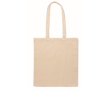 Boodschappentas van polykatoen met lange hengsels 130 g/m2 kleur beige