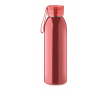 RVS fles met deksel met bijpassend siliconen handvat 650ml kleur rood