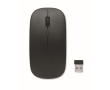 Draadloze ABS-muis met oplaadbare USB-batterij en kabel kleur zwart