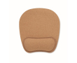 Ergonomische muismat van kurk met antislipbasis kleur beige