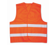 Polyestervest met goed zichtbare reflecterende strepen kleur oranje