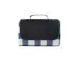 Fleece picknickdeken met ruitmotief en draaggreep 180 g/m3 kleur blauw