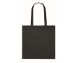 Non-woven RPET boodschappentas met lange hengsels 80 g/m2 kleur zwart
