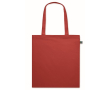 Katoenen boodschappentas, lange hengsels Fairtrade 140 g/m2 kleur rood