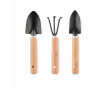 Set van 3 tuingereedschappen in RPET vilten tas kleur zwart
