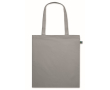 Katoenen boodschappentas, lange hengsels Fairtrade 140 g/m2 kleur grijs