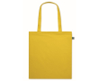 Katoenen boodschappentas, lange hengsels Fairtrade 140 g/m2 kleur geel