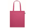 Katoenen boodschappentas, lange hengsels Fairtrade 140 g/m2 kleur fuchsia