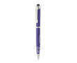 Rollerballpen van gerecycled aluminium, blauwe inkt kleur blauw