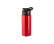 Sportfles van gerecycled aluminium, flip-top sluiting 660ml kleur rood