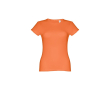 Katoenen T-shirts met logo voor vrouwen kleur honing
