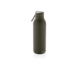 BPA-vrije thermische drinkfles met logo en draaglus kleur groen