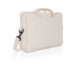 Laptoptas van gerecycled katoen met voorvak 15,4\" kleur gebroken wit