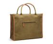 Grote kantoortas van gerecycled canvas met pc-vak kleur groen