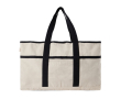 Gerecycled katoenen strandtas met handdoekhouder inbegrepen 500 g/m2 kleur gebroken wit