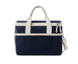 Ruime koeler van gerecycled katoen met schouderband kleur marineblauw