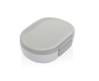 Gerecyclede plastic reislunchbox met anti-druppeldeksel 700ml kleur wit