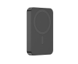 Powerbank met magneet voor mobiele telefoon en type C poort 10.000 mAh kleur zwart