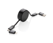 6 in 1 gerecyclede aluminium kabel, tot 100 cm met Car Play kleur grijs