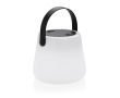 Buitenlamp van gerecyclede materialen met LED-licht en zonnepaneel kleur wit