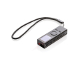 Laser meter van gerecycled aluminium met oplaadbare batterij 30M kleur zwart