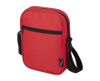 Waterafstotende crossbodytas van gerecycled polyester met vakken kleur rood