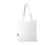 Boodschappentas van gerecycled polyester met handvatten 80 g/m2 kleur wit