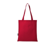 Boodschappentas van gerecycled polyester met handvatten 80 g/m2 kleur rood