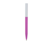 Gerecyclede plastic pen van verschillende kleuren met blauwe inkt kleur fuchsia