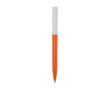 Gerecyclede plastic pen van verschillende kleuren met zwarte inkt kleur oranje