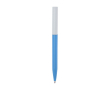 Gerecyclede plastic pen van verschillende kleuren met zwarte inkt kleur pastel blauw