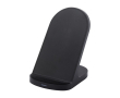 Gerecycled plastic draadloos oplaadstation voor mobiele telefoons kleur zwart