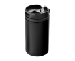 Thermosbeker van gerecycled rvs met draaibare deksel 300 ml kleur zwart