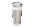 Thermosbeker van gerecycled rvs met draaibaar deksel 410 ml kleur wit
