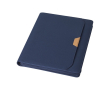 Portfolio van gerecycled materiaal met volledige ritssluiting kleur marineblauw