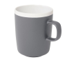 Keramische mok met matte buitenkant en witte binnenkant 350ml kleur grijs