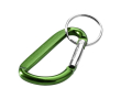 Gerecycled aluminium sleutelhanger met karabijnhaak metallic kleur groen