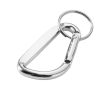 Gerecycled aluminium sleutelhanger met karabijnhaak metallic kleur zilver