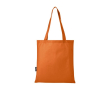 Boodschappentas van gerecycled polyester met handvatten 80 g/m2 kleur oranje