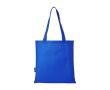 Boodschappentas van gerecycled polyester met handvatten 80 g/m2 kleur koningsblauw