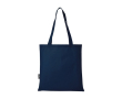 Boodschappentas van gerecycled polyester met handvatten 80 g/m2 kleur marineblauw
