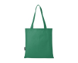 Boodschappentas van gerecycled polyester met handvatten 80 g/m2 kleur groen