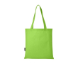 Boodschappentas van gerecycled polyester met handvatten 80 g/m2 kleur limoen groen