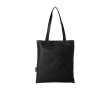 Boodschappentas van gerecycled polyester met handvatten 80 g/m2 kleur zwart