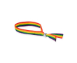 Veelkleurige polyester armband met verstelbare kogelgesp kleur meerkleurig